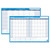 30/60-Day Undated Horizontal Erasable Wall Planner, 36 X 24, White/blue Sheets, Undated - AAGPM23328