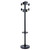 Stan3 Steel Coat Rack, Stand Alone Rack, Eight Knobs, 15w X 15d X 69.3h, Black - ABAPMSTAN3N