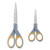 Titanium Bonded Scissors, 5" And 7" Long, 2.25" And 3.5" Cut Lengths, Gray/yellow Straight Handles, 2/pack - ACM13824
