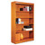 Square Corner Wood Bookcase, Five-Shelf, 35.63"w X 11.81"d X 60"h, Medium Cherry - ALEBCS56036MC