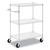 3-Shelf Wire Cart With Liners, 34.5w X 18d X 40h, Silver, 600-Lb Capacity - ALESW333018SR