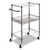 Three-Tier Wire Cart With Basket, 28w X 16d X 39h, Black Anthracite - ALESW342416BA