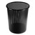 Urban Collection Punched Metal Wastebin, 20.24 Oz, 9" Diameter, Steel, Black Satin - AOPART20017