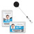 Antimicrobial Id And Security Badge With Cord-Reel Combo Pack, Horizontal, 4.13 X 2.88, Frosted Transparent, 20/pack - AVT76096