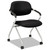 Hvl303 Nesting Arm Chair, Supports Up To 250 Lb, Black Seat/back, Silver Base - BSXVL303MM10X