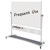Magnetic Reversible Mobile Easel, Horizontal Orientation, 70.8" X 47.2" Board, 80" Tall Easel, White/silver - BVCQR5507