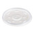 Plastic Lids For Foam Cups, Bowls And Containers, Flat With Straw Slot, Fits 6-14 Oz, Translucent, 1,000/carton - DCC12SL