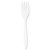 Style Setter Mediumweight Plastic Forks, White, 1000/carton - DCCF6BW