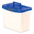 Heavy-Duty Portable File Box, Letter Files, 14.25" X 8.63" X 11.06", Clear/blue - FEL0086301
