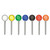 Map Tacks, Plastic, Assorted, 3/8", 100/box - GEMMTA