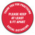 Slip-Gard Floor Signs, 12" Circle, "thank You For Practicing Social Distancing Please Keep At Least 6 Ft Apart", Red, 25/pack - GN1MFS422ESP