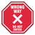 Slip-Gard Social Distance Floor Signs, 17 X 17, "wrong Way Do Not Enter", Red, 25/pack - GN1MFS467ESP