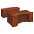 10700 Series Double Pedestal Desk With Full-Height Pedestals, 72" X 36" X 29.5", Cognac - HON10799CO