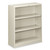 Metal Bookcase, Three-Shelf, 34-1/2w X 12-5/8d X 41h, Light Gray - HONS42ABCQ
