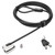 Clicksafe 2.0 Keyed Laptop Lock, 6ft Steel Cable, Silver, Two Keys - KMW64435