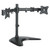Dual Monitor Articulating Desktop Stand, For 13" To 27" Monitors, 32" X 13" X 17.5", Black, Supports 18 Lb - KTKMA225