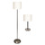 Slim Line Lamp Set, Table 12 5/8" High And Floor 61.5" High, 12"; 6"w X 61.5"; 12.63"h, Silver - LEDL9135