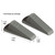 Big Foot Doorstop, No Slip Rubber Wedge, 2.25w X 4.75d X 1.25h, Gray, 2/pack - MAS00972
