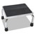 Foot Stool, 1-Step, 16w X 12d X 8.25h, Steel, Chrome/black Mat - MIIMDS80430I