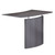 Medina Laminate Bridge, Left-Hand, 48w X 24d X 29.5h, Gray Steel - MLNMNBDGLLGS