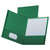 Linen Finish Twin Pocket Folders, 100-Sheet Capacity, 11 X 8.5, Hunter Green, 25/box - OXF53434