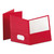 Twin-Pocket Folder, Embossed Leather Grain Paper, 0.5" Capacity, 11 X 8.5, Red, 25/box - OXF57511
