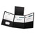 Tri-Fold Folder W/3 Pockets, 150-Sheet Capacity, 11 X 8.5, Black, 20/box - OXF59806