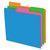 Glow Poly File Folders, 1/3-Cut Tabs, Letter Size, Assorted, 12/pack - PFX40528
