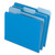 Interior File Folders, 1/3-Cut Tabs, Letter Size, Blue, 100/box - PFX421013BLU