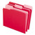 Interior File Folders, 1/3-Cut Tabs, Letter Size, Red, 100/box - PFX421013RED