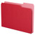 Double Stuff File Folders, 1/3-Cut Tabs, Letter Size, Red, 50/pack - PFX54454