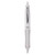 Dr. Grip Purewhite Advanced Ink Ballpoint Pen, Retractable, Medium 1 Mm, Black Ink, White/crystal Barrel - PIL36204