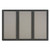 Enclosed Fabric-Cork Board, 72 X 48, Gray Surface, Graphite Aluminum Frame - QRT2367L