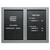 Enclosed Magnetic Directory, 48 X 36, Black Surface, Graphite Aluminum Frame - QRT2964LM