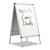 Improv A-Frame Sign With Total Erase Surface, Aluminum, 28 1/2w X 42h, Silver - QRTAF32