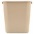 Deskside Plastic Wastebasket, Rectangular, 7 Gal, Beige - RCP295600BG