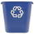 Medium Deskside Recycling Container, Rectangular, Plastic, 28.13 Qt, Blue - RCP295673BE