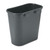 Paper Pitch Recycling Bin, Rectangular, Polyethylene, 1.75 Gal, Black - SAF2944BL