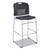 Vy Sled Base Bistro Chair, Supports Up To 350 Lb, Black Seat/back, Silver Base - SAF4295BL