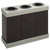 At-Your-Disposal Recycling Center, Polyethylene, Three 84 Gal Bins, Black - SAF9798BL