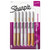 Metallic Fine Point Permanent Markers, Fine Bullet Tip, Gold-Silver-Bronze, 6/pack - SAN1829201