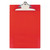 Recycled Plastic Clipboard With Ruler Edge, 1" Clip Cap, 8.5 X 11 Sheets, Red - SAU21601