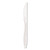 Impress Heavyweight Full-Length Polystyrene Cutlery, Knife, White, 1000/carton - SCCHSWK0007
