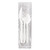 Reliance Mediumweight Cutlery Kit, Knife/fork/spoon, White, 500 Kits/carton - SCCRSW7Z