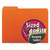 Interior File Folders, 1/3-Cut Tabs, Letter Size, Orange, 100/box - SMD10259