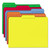 Colored File Folders, 1/3-Cut Tabs, Letter Size, Assorted, 100/box - SMD11943