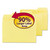 Supertab Colored File Folders, 1/3-Cut Tabs, Letter Size, 11 Pt. Stock, Yellow, 100/box - SMD11984