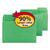 Supertab Colored File Folders, 1/3-Cut Tabs, Letter Size, 11 Pt. Stock, Green, 100/box - SMD11985