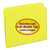 Reinforced Top Tab Colored File Folders, Straight Tab, Letter Size, Yellow, 100/box - SMD12910