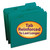 Reinforced Top Tab Colored File Folders, 1/3-Cut Tabs, Letter Size, Teal, 100/box - SMD13134